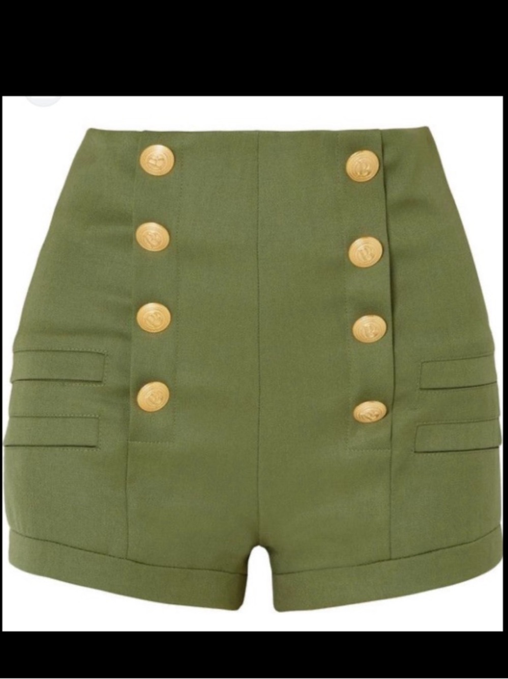 Balmain high waisted wool shorts